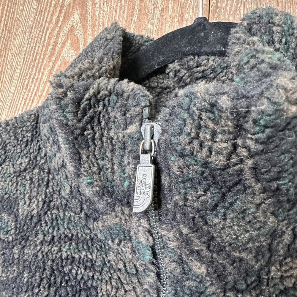 VTG 90s The North Face AOP Aztec Western Sherpa Fleece Full Zip Jacket Men's XLT